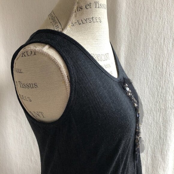 AUTHENTIC Vera Wang Embellished Tank Top: Size S - Picture 9 of 14